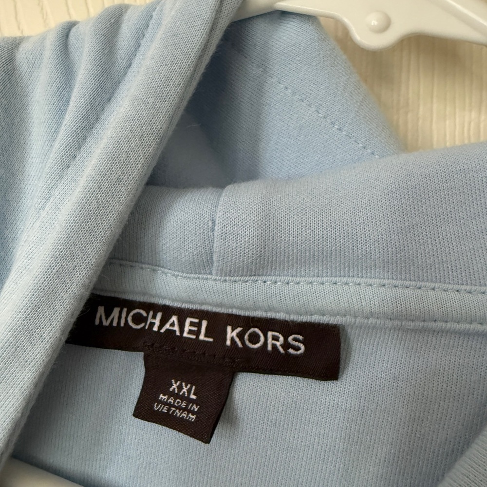 Michael Kors Sky Blue Hoodie with Logo - Picture 3 of 3